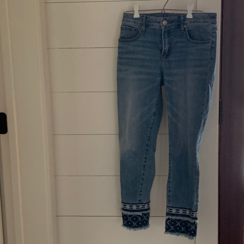 Chico’s Jeans / crop slim leg  with cuff detail